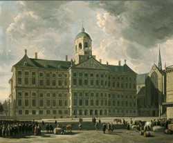 Het huidige paleis op de Dam als stadhuis in de gouden eeuw.